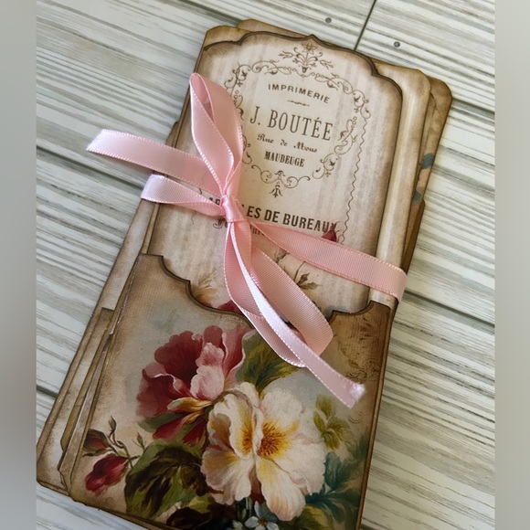 handmade Other - Junk Journal Cards Ephemera Pocket Cards Paris Florals scrapbooking handmade